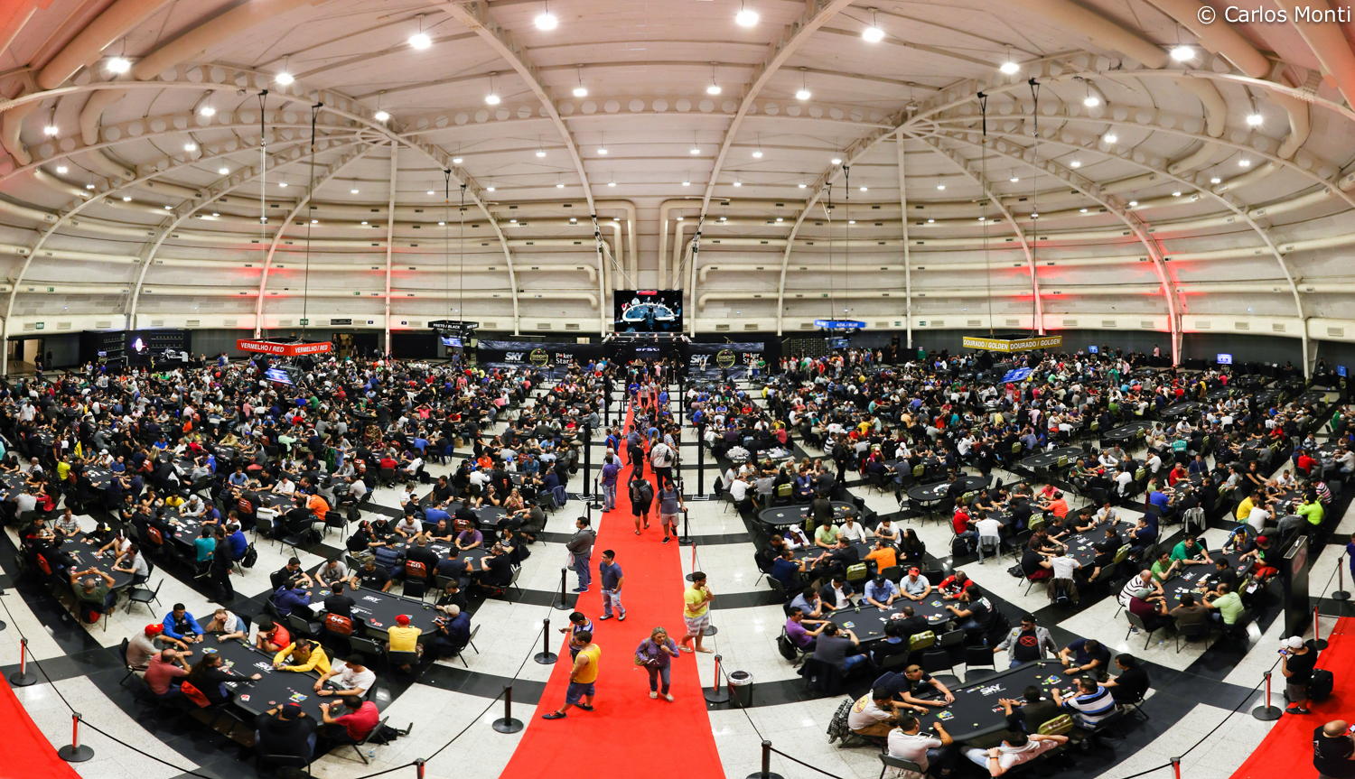 The enormous tournament room on the Latin American Poker Tour in Brazil.