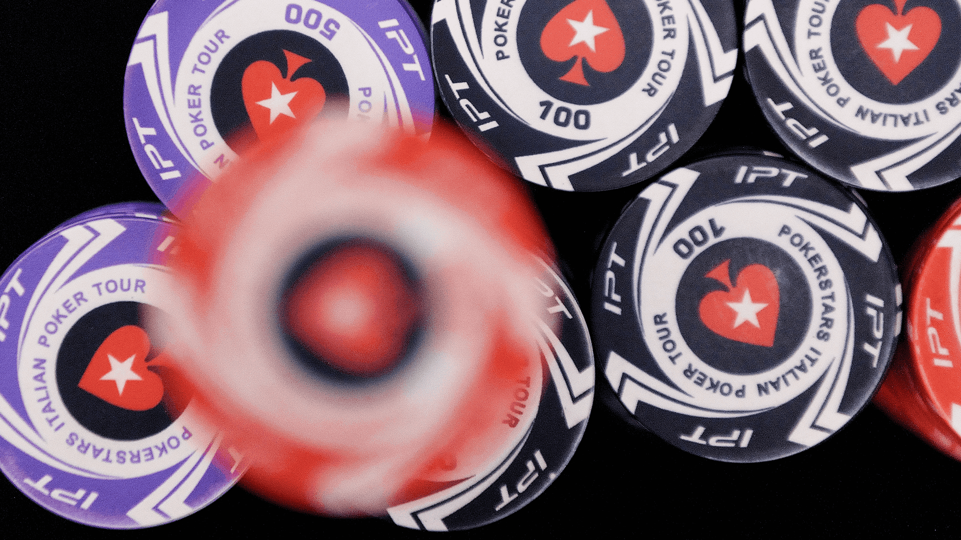 Black and Red Poker Chips