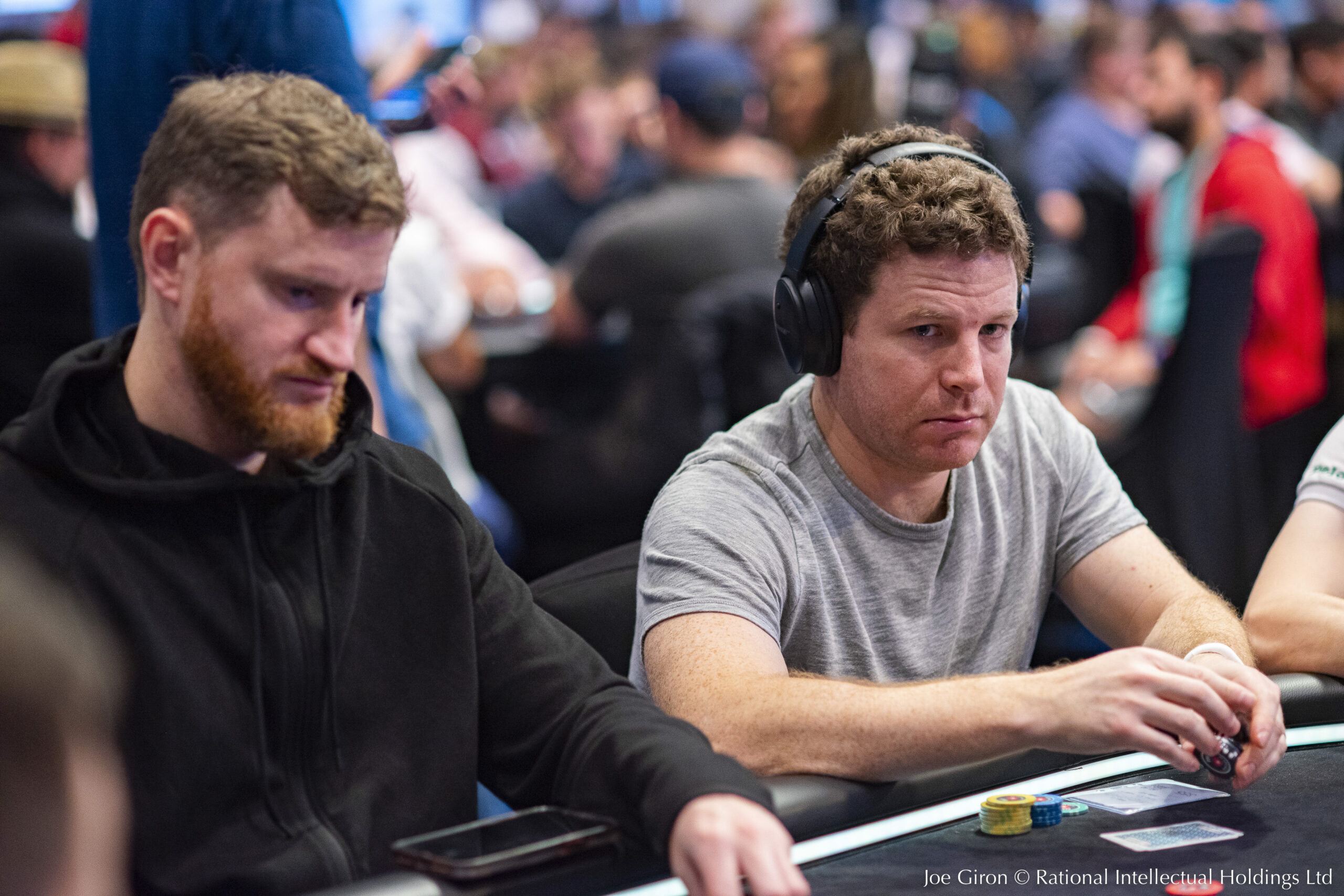 David Peters sits to Will Jaffe's right on Day 1 of the PSPC