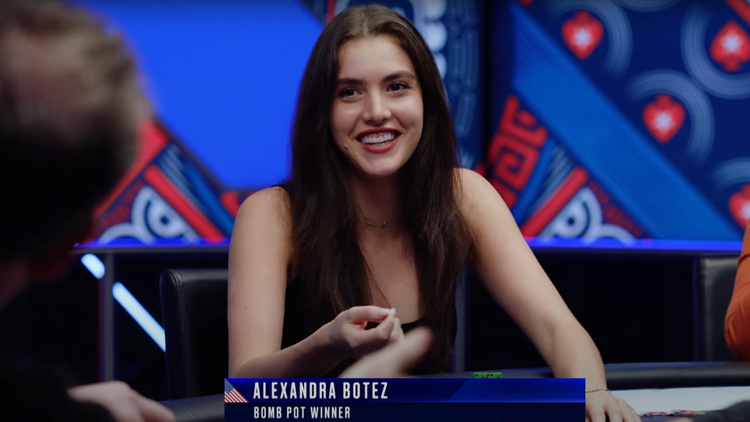 Alexandra Botez (botezlive) Crushing The Bomb Pot 3 Times in A row🔥⁠ ⁠ ⁠ ⁠  #poker #chipporn #wsop #chips #bracelethunting #pokerchips…