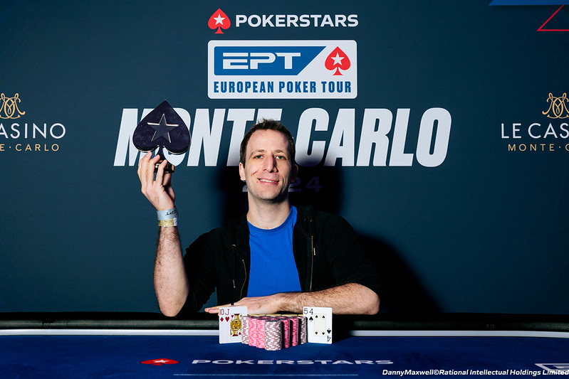 Benny Glaser with his winner trophy at EPT Monte Carlo
